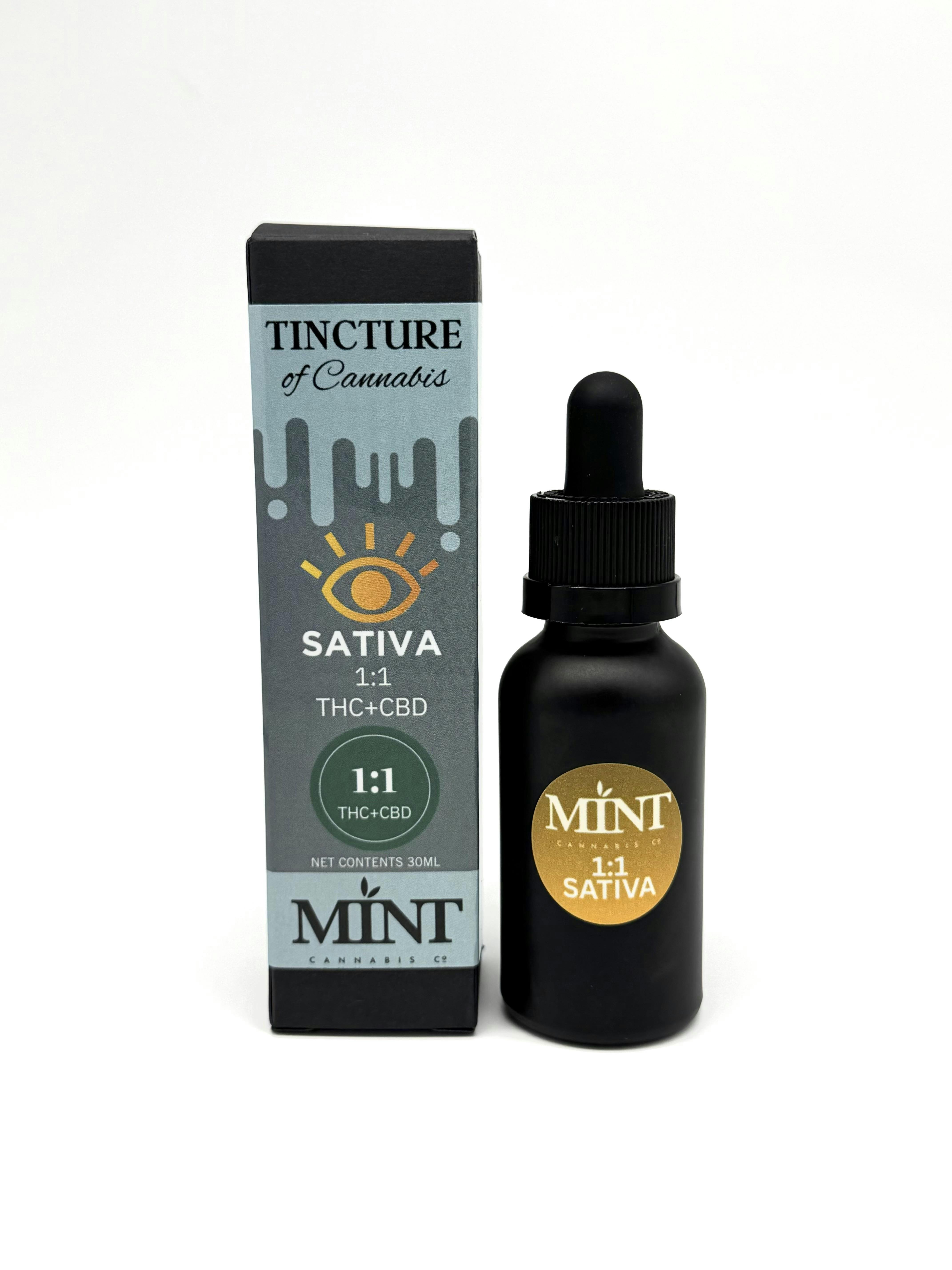 MINT CANNABIS TINCTURE | SATIVA 1:1 (500MG THC/ 500MG CBD)