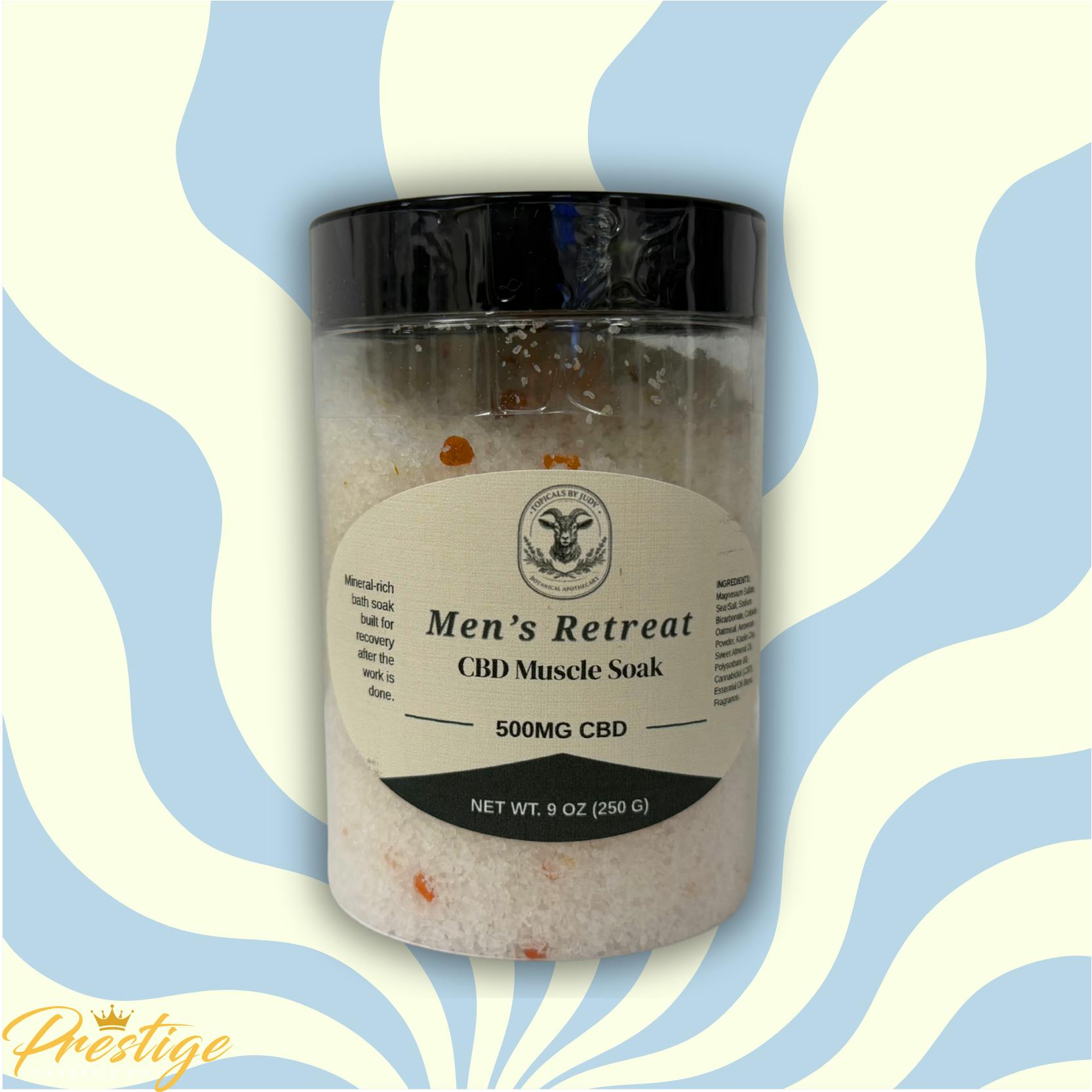 TOPICALS BY JUDY BATH SALTS | MEN'S RETREAT (500MG CBD)
