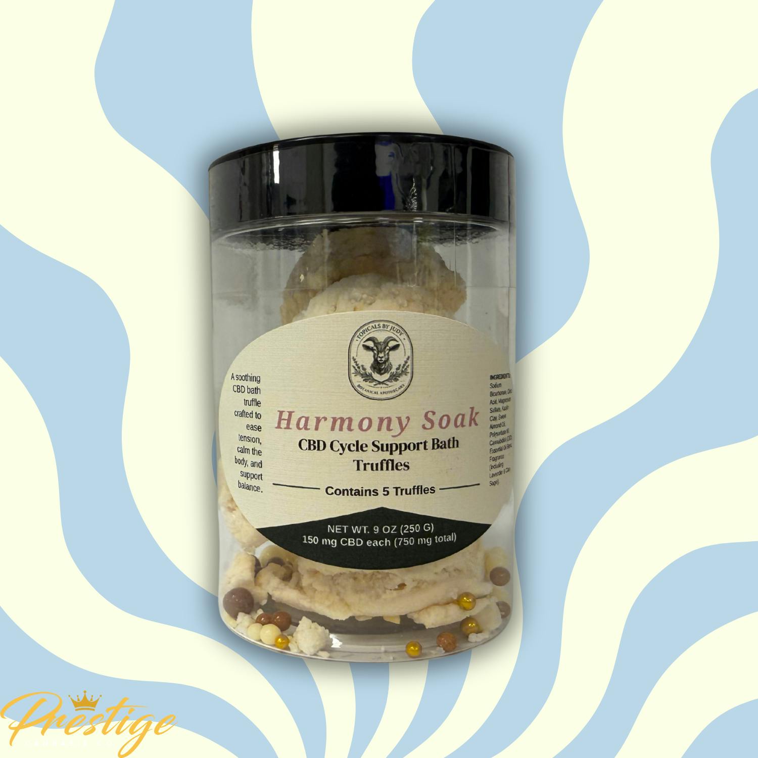 TOPICALS BY JUDY 5 PACK BATH TRUFFLES | HARMONY - CYCLE SUPPORT (750MG CBD)