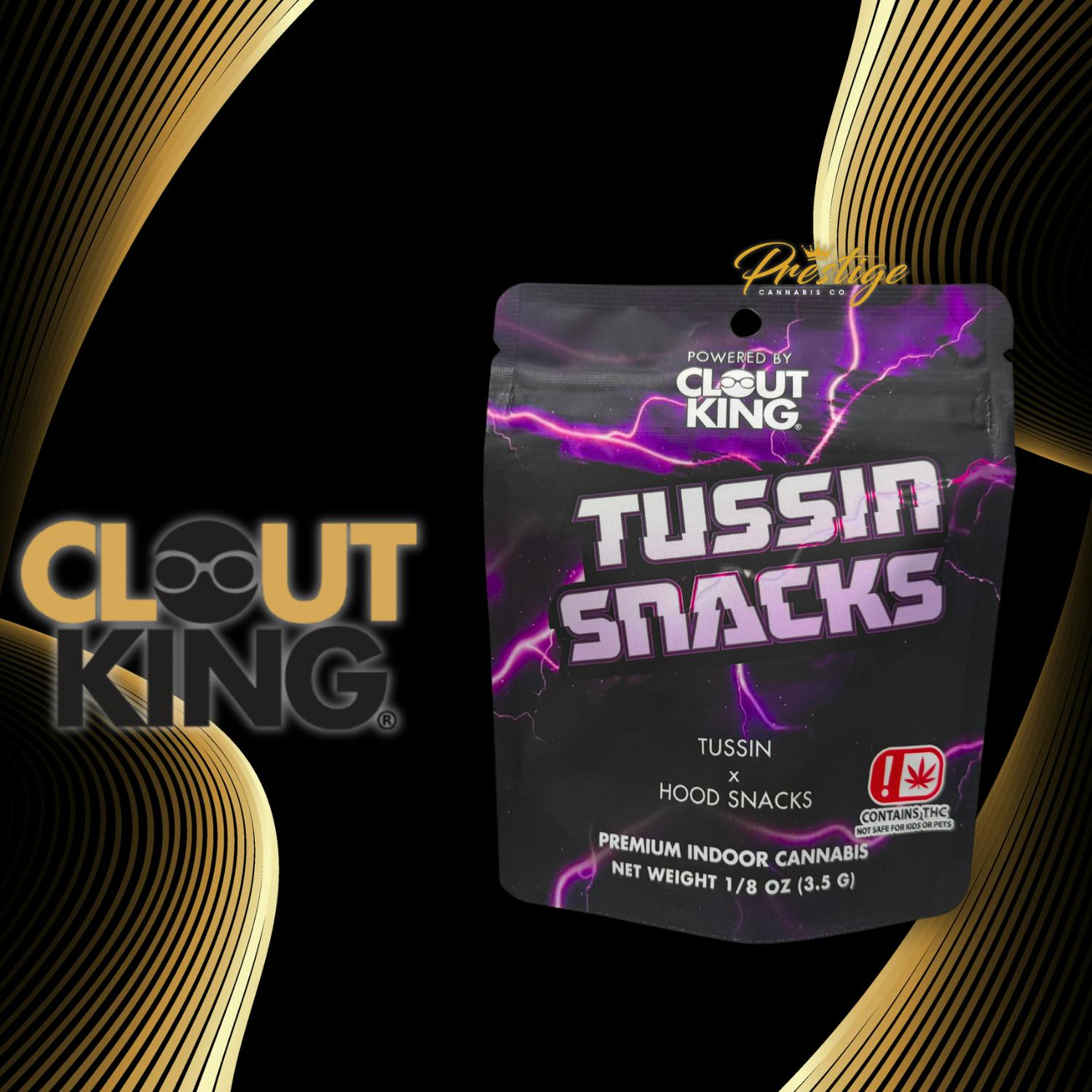 1 ~ EXOTIC | CLOUT KING | TUSSIN SNACKS - INDICA DOM (3.5G)