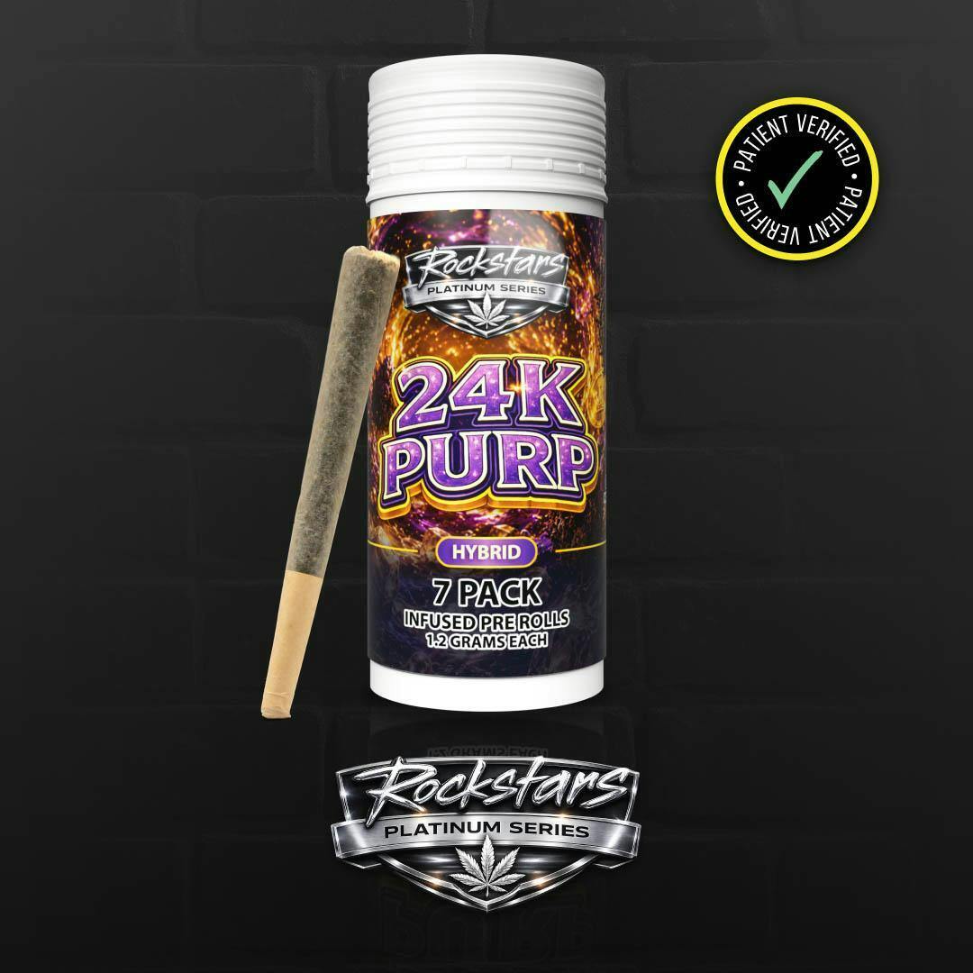 ROCKSTAR INFUSED PRE-ROLL PACK | 24K PURP - HYBRID (8.4G)