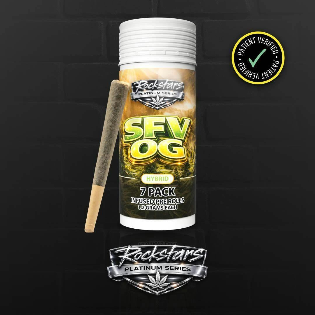 ROCKSTAR INFUSED PRE-ROLL PACK | SFV OG - HYBRID (8.4G)