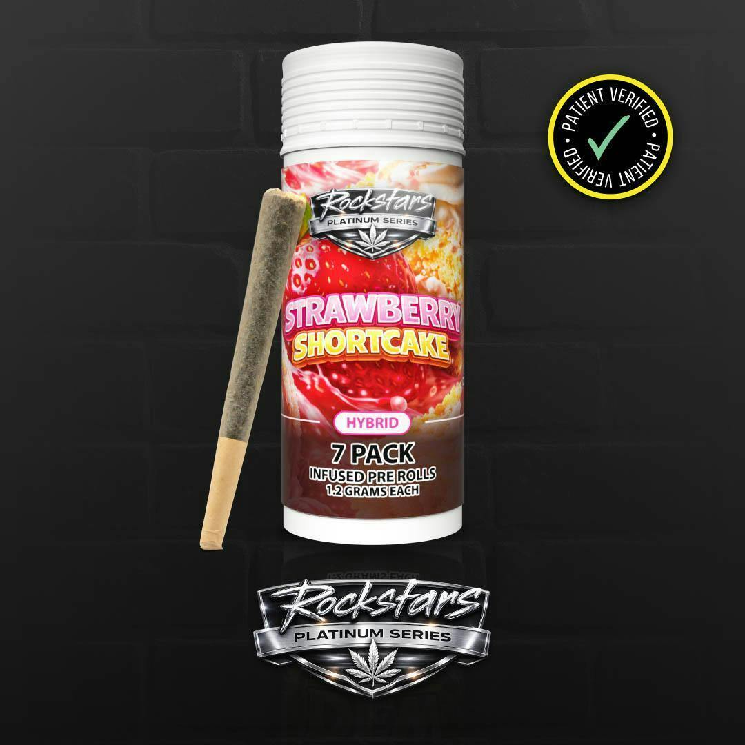 ROCKSTAR INFUSED PRE-ROLL PACK | STRAWBERRY SHORTCAKE - HYBRID (8.4G)