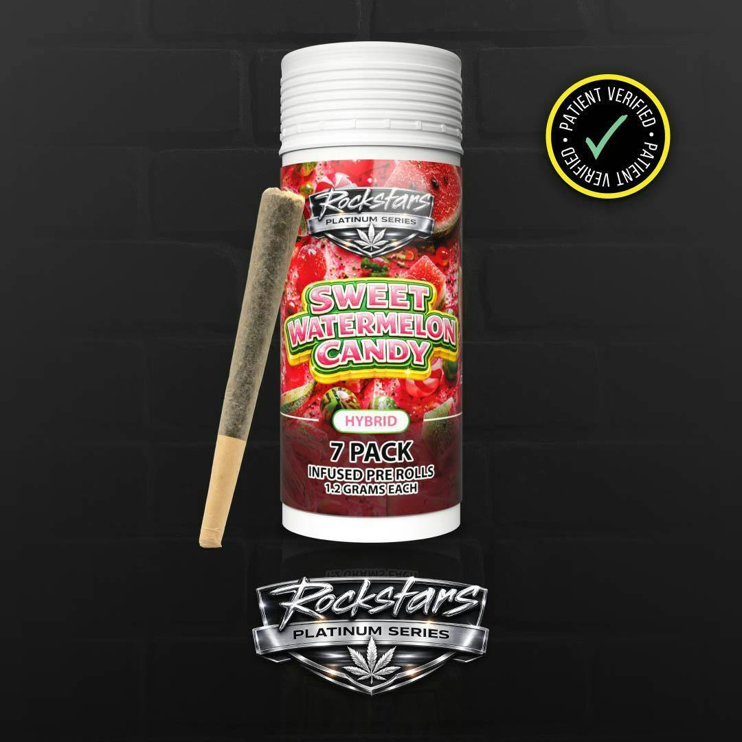 ROCKSTAR INFUSED PRE-ROLL PACK | SWEET WATERMELON CANDY - HYBRID (8.4G)