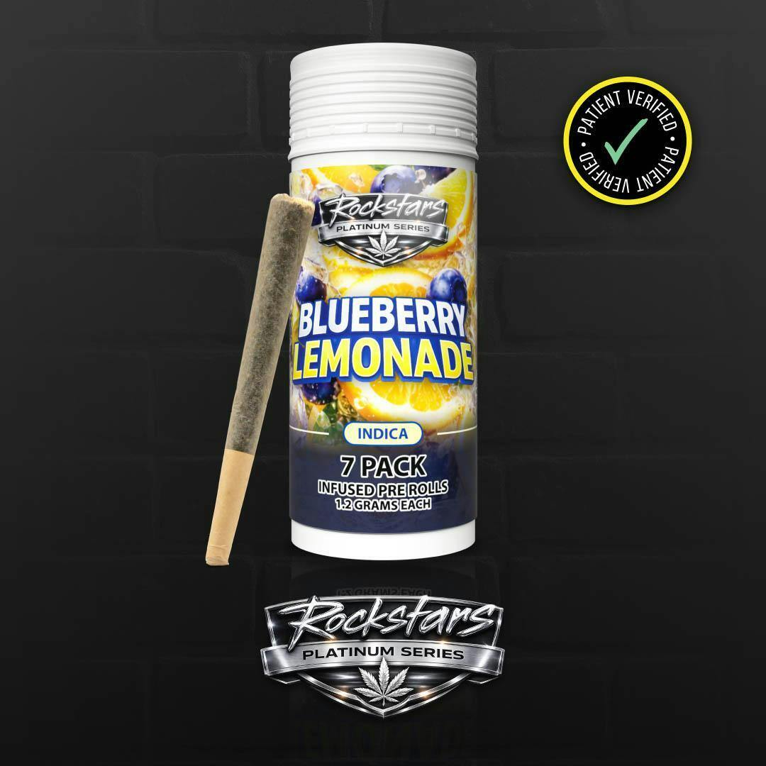 ROCKSTAR INFUSED PRE-ROLL PACK | BLUEBERRY LEMONADE - INDICA (8.4G)