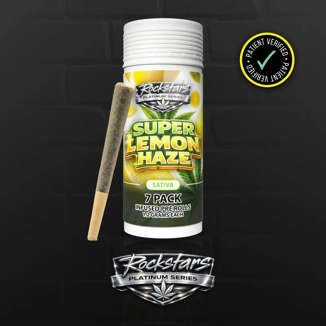 ROCKSTAR INFUSED PRE-ROLL PACK | SUPER LEMON HAZE - SATIVA (8.4G)
