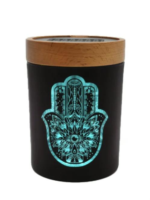 V Syndicate - Hamsa Turquoise Solestash Jar - Small | Storage
