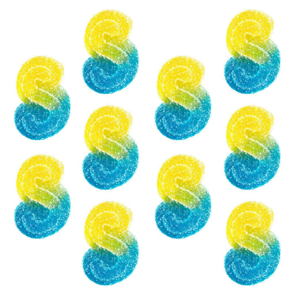Fully Blasted Blue Raspberry Lemonade Live Resin Sativa Gummy/ 10 Pack- Spinach