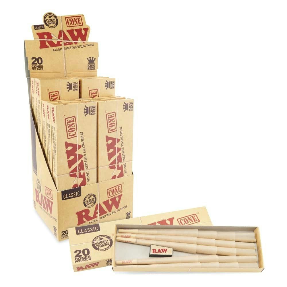 20 Pack Raw King Size Cones