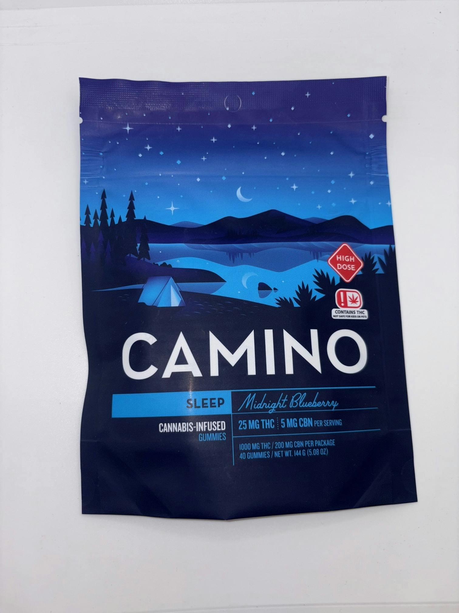 Sleep | Midnight Blueberry THC:CBN 5:1 Gummies | 1000mg | 40ct | 25mg/ea