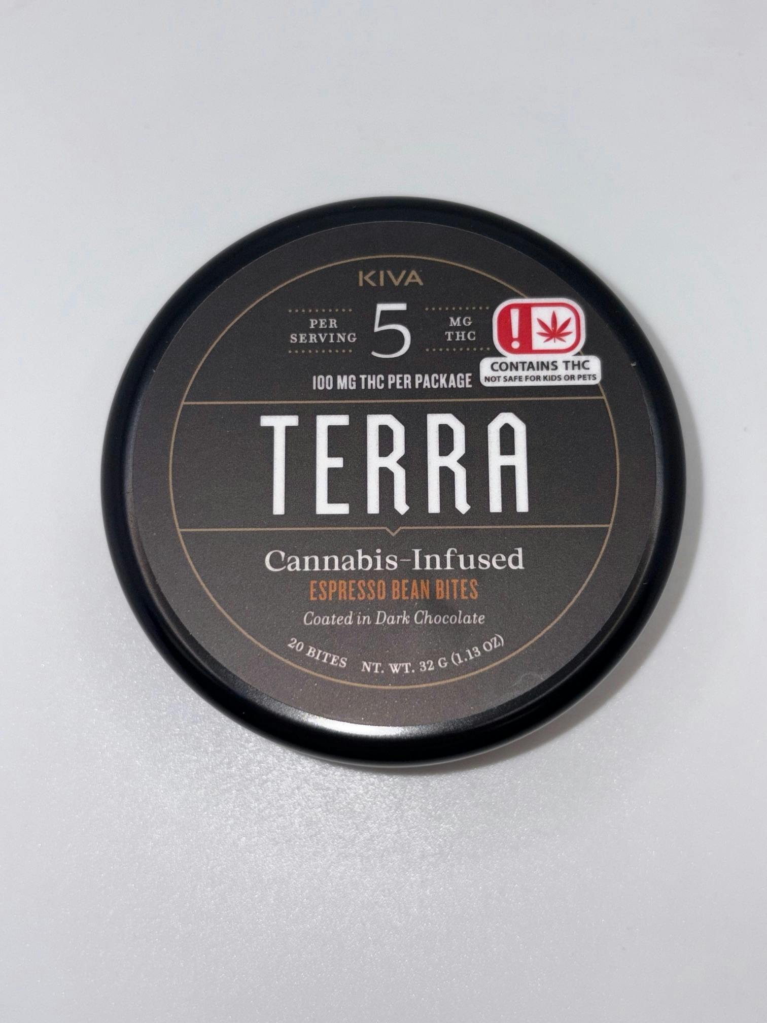 Terra Dark Chocolate Covered Espresso Beans 100mg