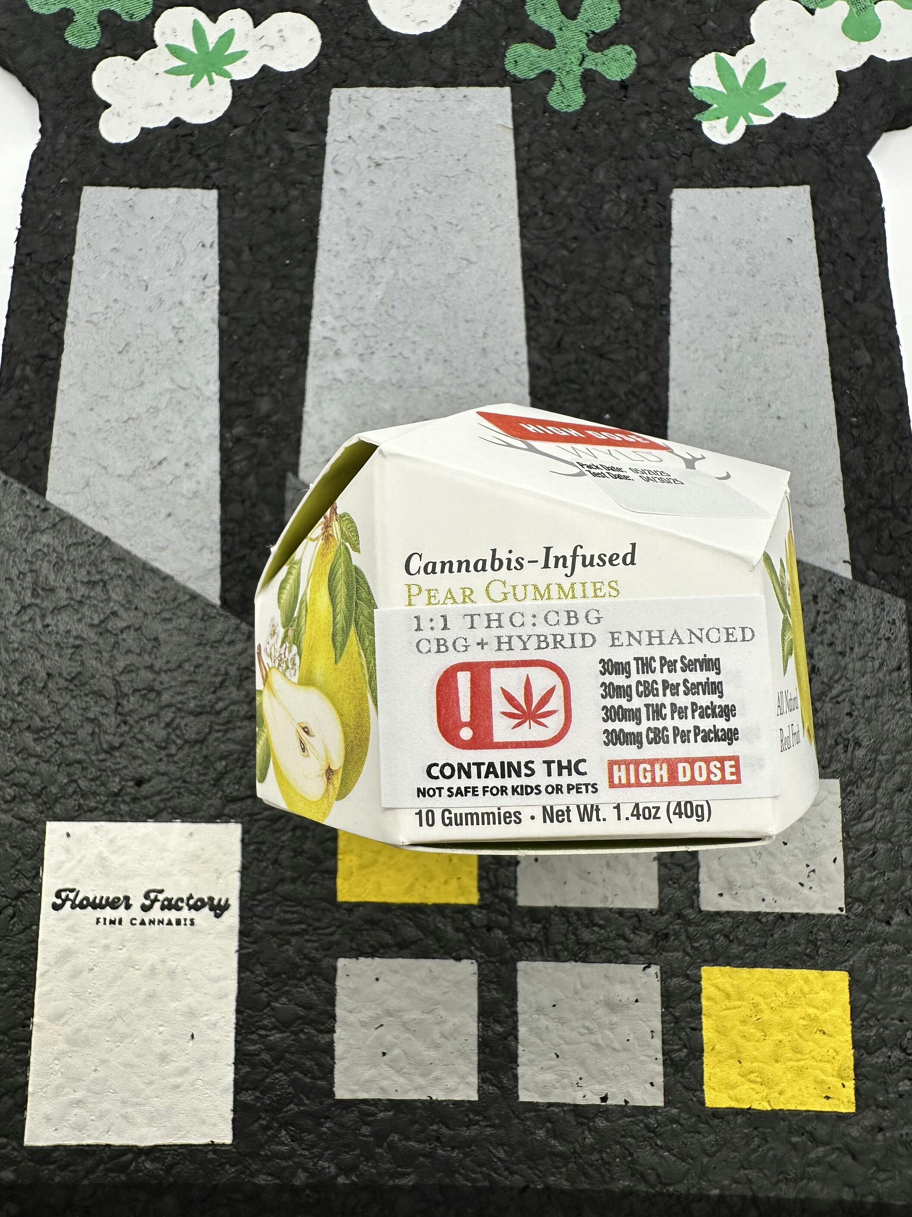 Pear 1:1 THC:CBG Hybrid Enhanced Gummies | 300mg | 10ct | 30mg/ea
