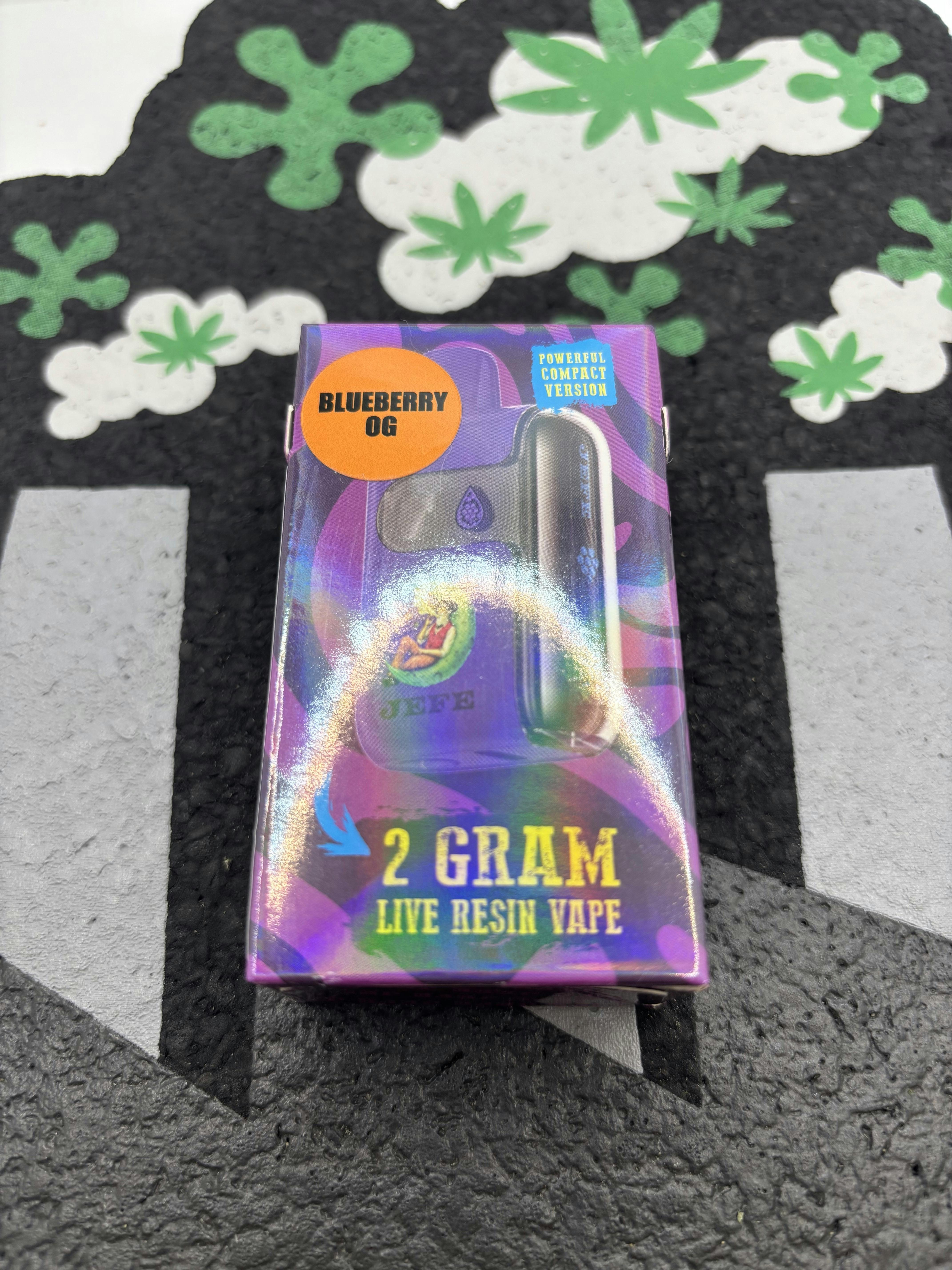 JEFE 2G Live Resin MINI Geek Bar-Style Disposable - Blueberry OG