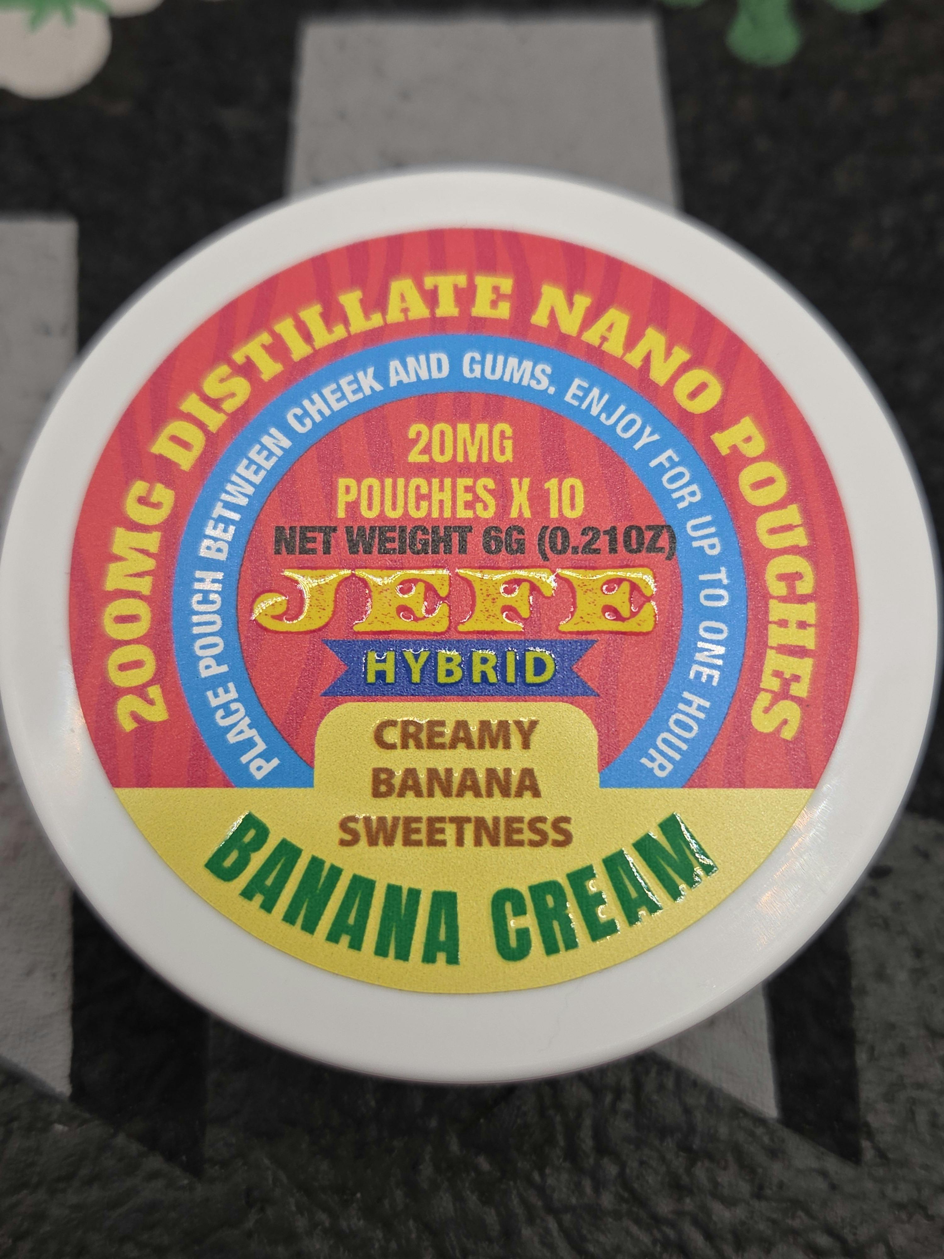 JEFE Nano Distillate Pouches - Banana Cream (Hybrid) 200MG - 10 pack