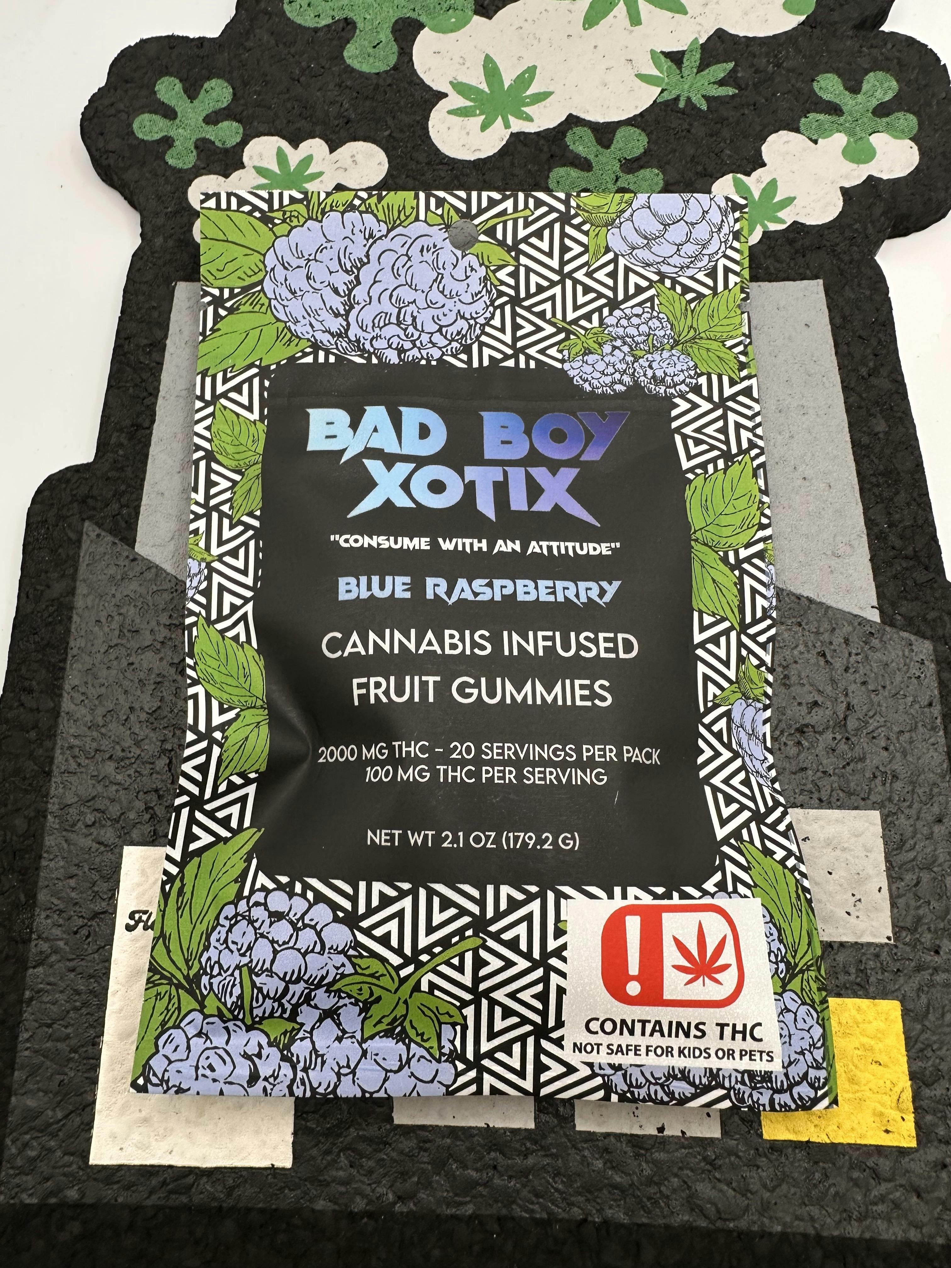 Bad Boy Xotix - Blue Raspberry - 2,000mg Gummies () | Gummies | 20pk | 100m