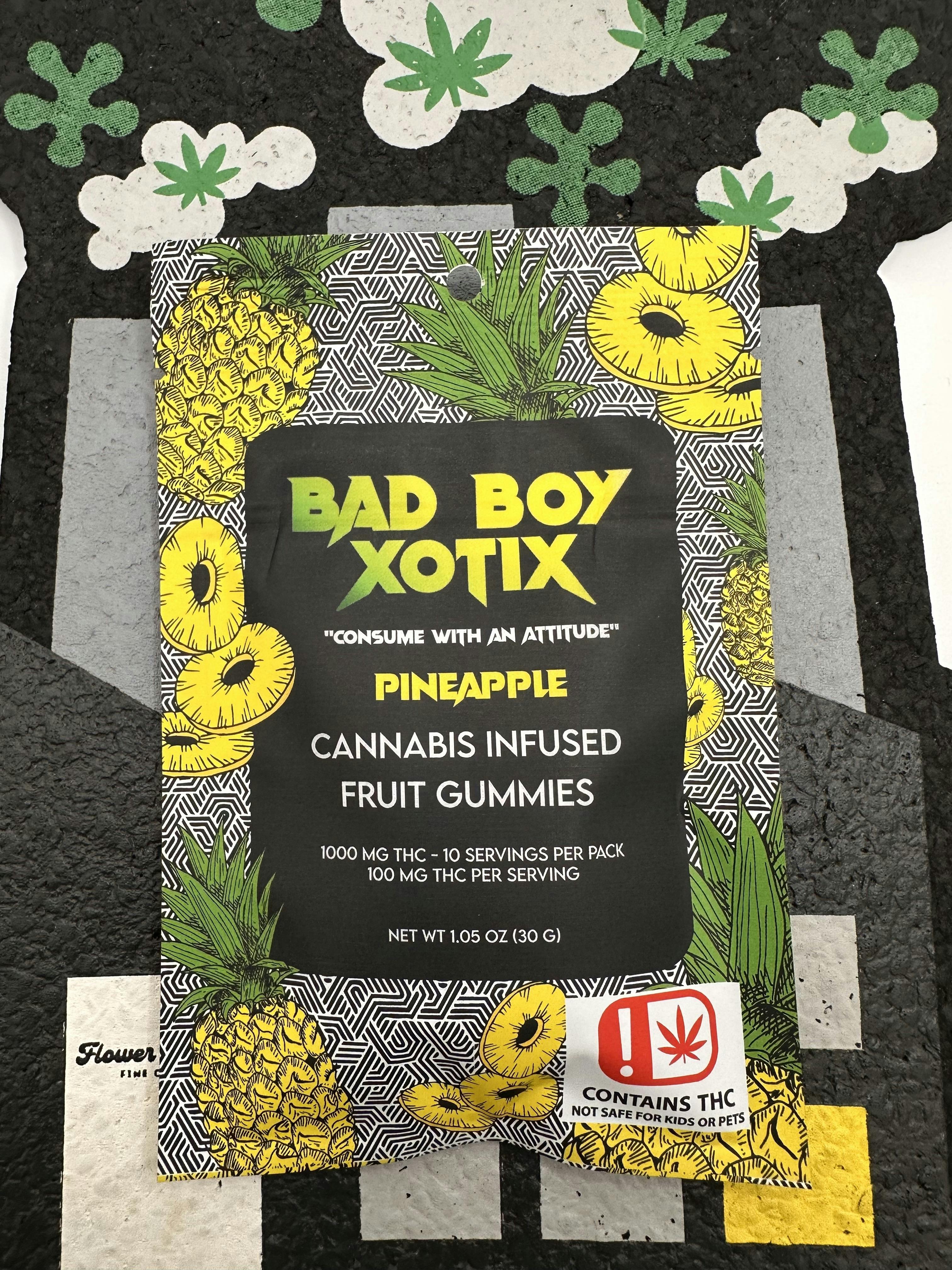 Bad Boy Xotix - Pineapple Gummy 1000mg (100mg each) | Gummies | 10pk | 100m
