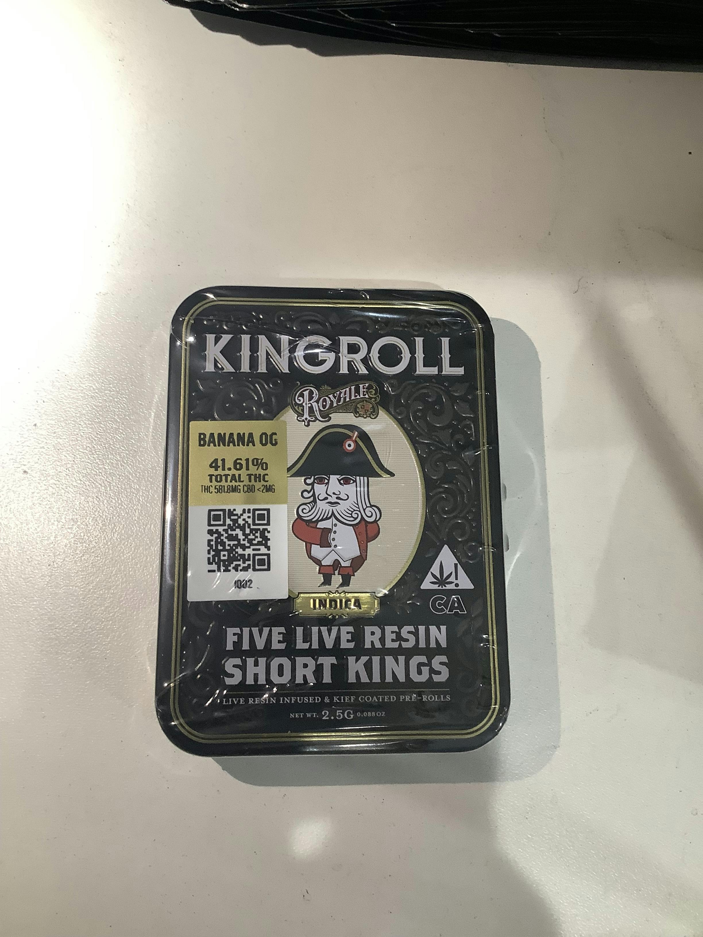 Banana OG Infused Preroll 2.5g 5pk: King Roll