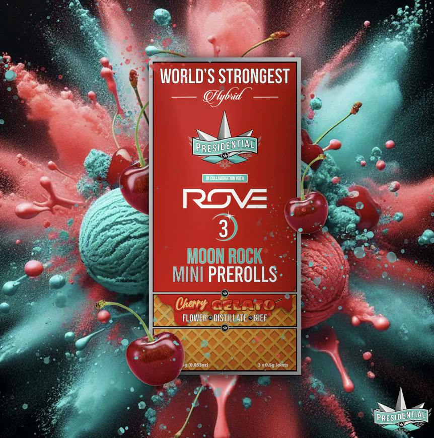 Rove | Cherry Gelato | Moon Rock Infused Blunts | 0.7g each | 3pk