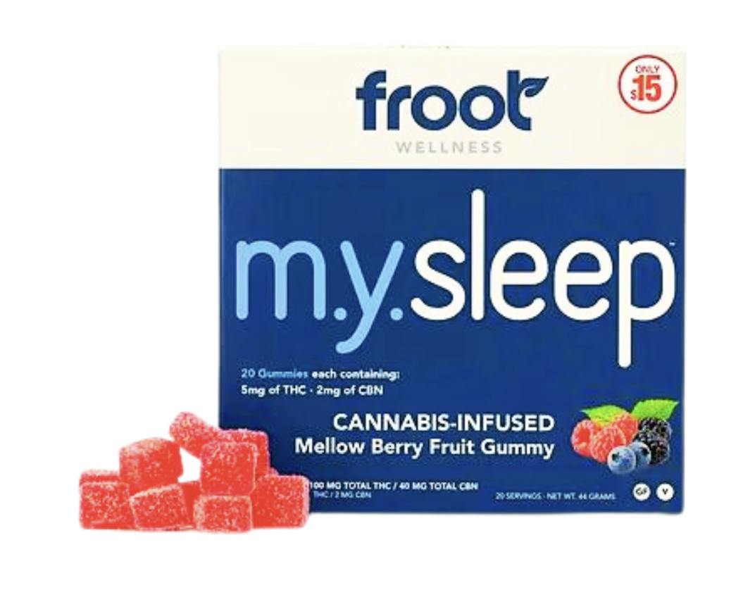 Froot | M.Y. SLEEP Gummies | 2.5:1 THC:CBN | 100mg | 20ct | 5mg/ea