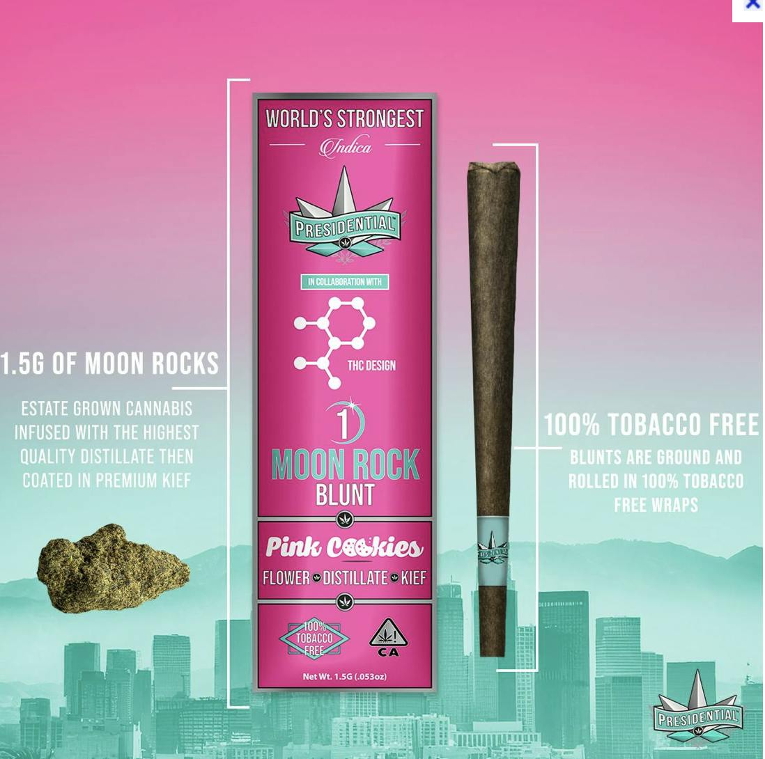 Pink Cookies | Moon Rock Infused Blunt | 1.5g