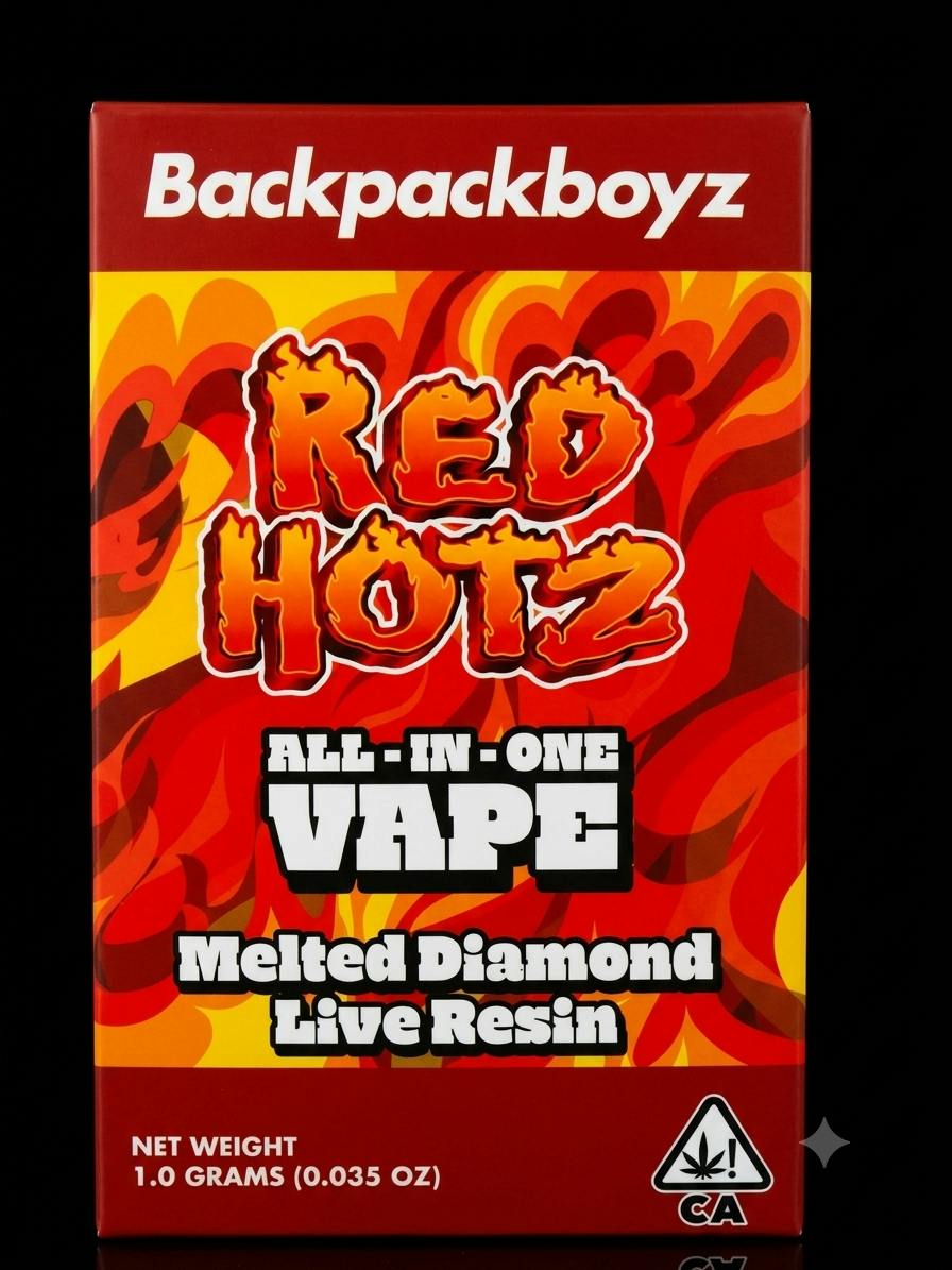 Red Hotz Melted Diamond Live Resin Disposable 1g | Backpack Boyz