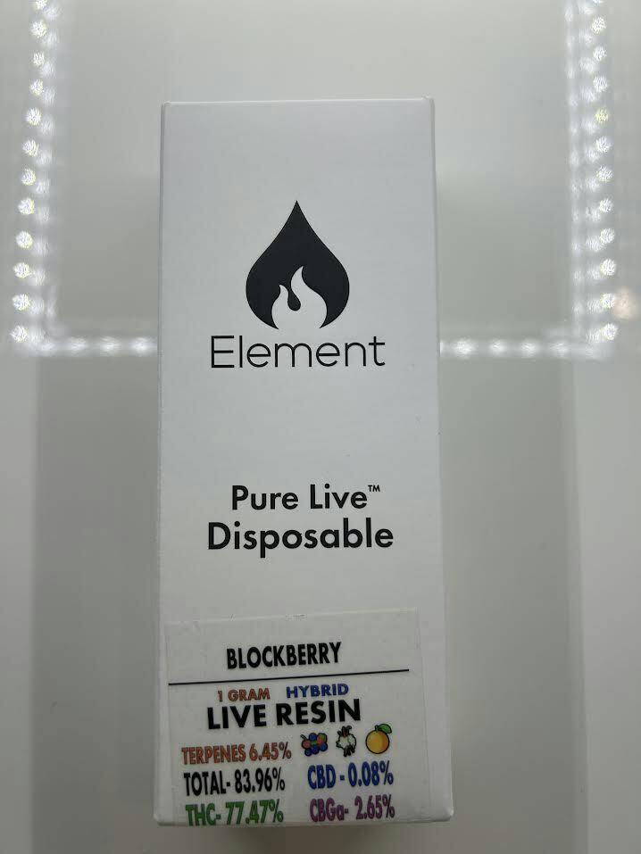 1G Live Resin Disposable- Blockberry by Element