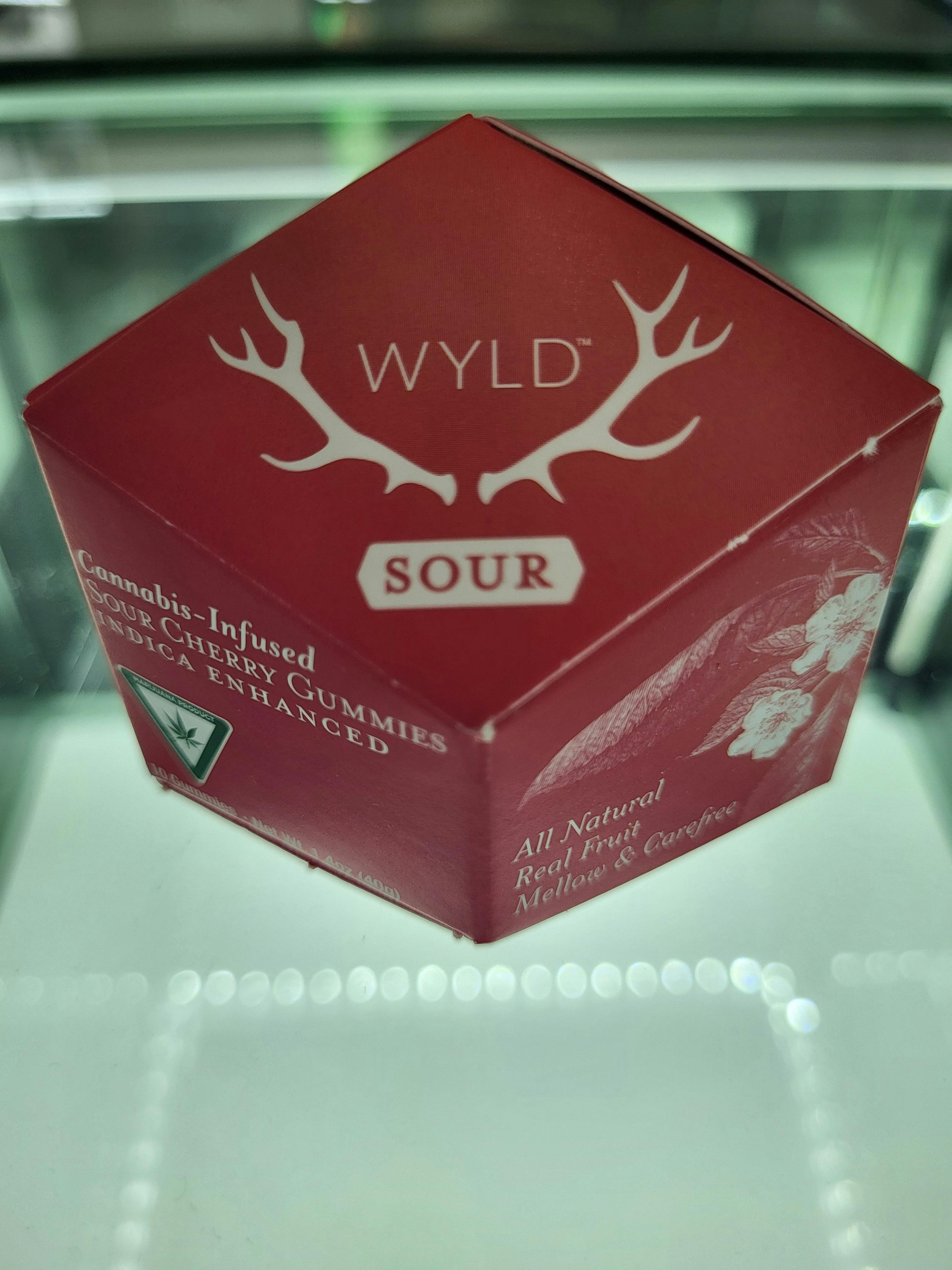 Sour Cherry Indica Enhanced Gummies | 100mg | 10ct | 10mg/ea by Wyld