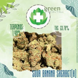 Sour Banana Sherbert Flor / thc 23.78% / Terp 1.49%