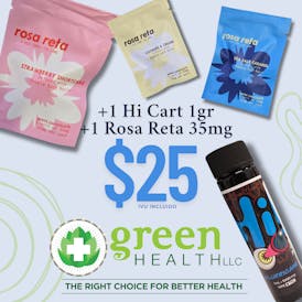 OFERTA 1 Cart Hi 1g + 1 RR Choco Bite35mg $25