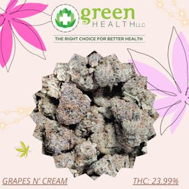 Grapes N Cream flor / thc 23.99% / terp 1.19%