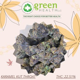 Karamel Kut Throat Flor / thc 22.51% / terp 2.66%