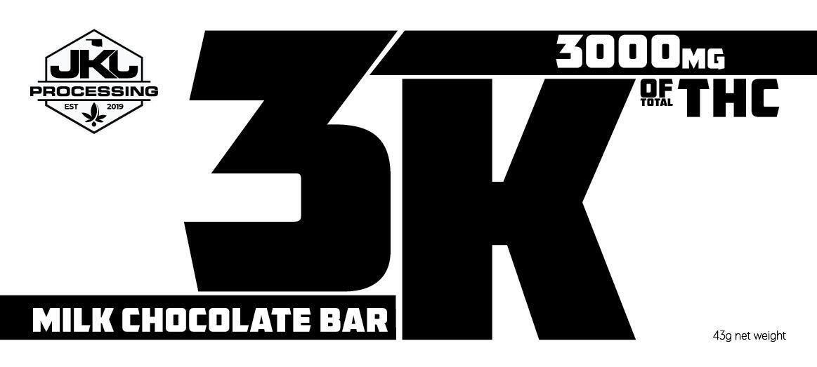 JKJ - Milk Chocolate Bar - 3000MG