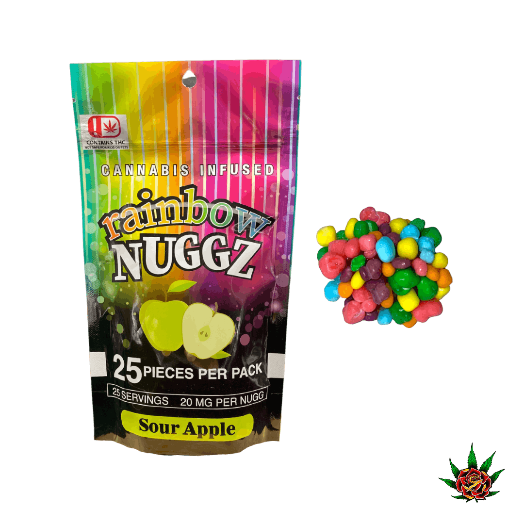 Rainbow nuggz - Sour Apple - Green Crack - 500mg