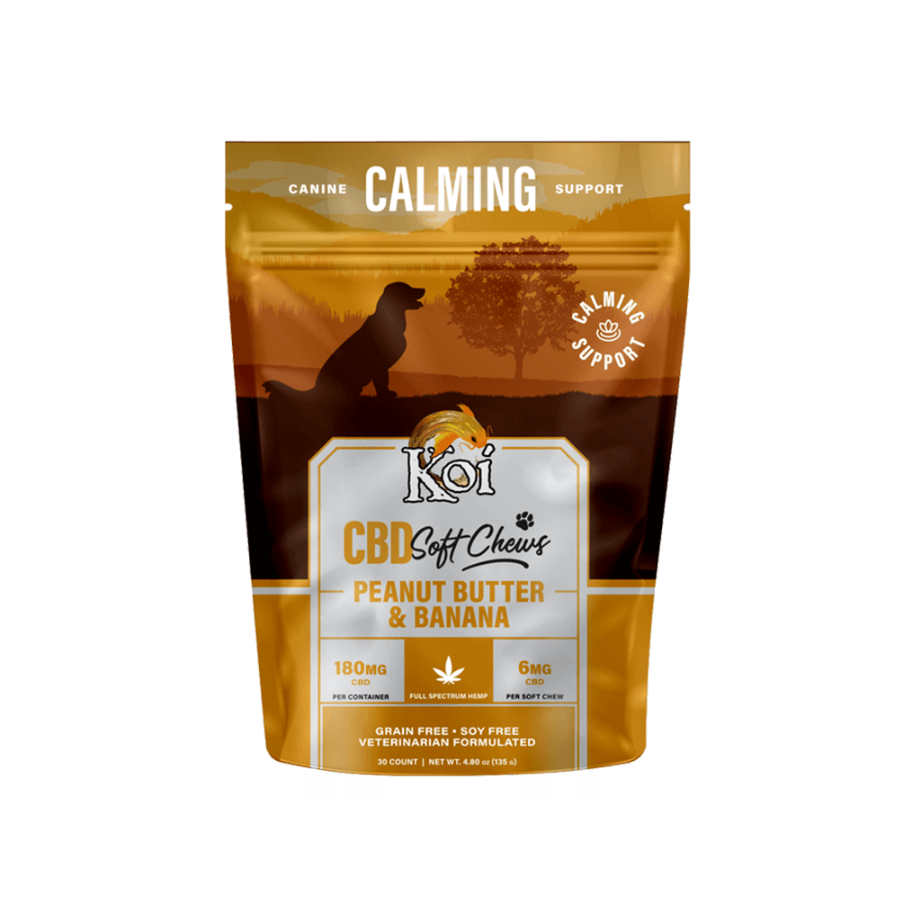 KOI CBD - Dog Treats Soft Chews - Banana & Peanut Butter - 180MG