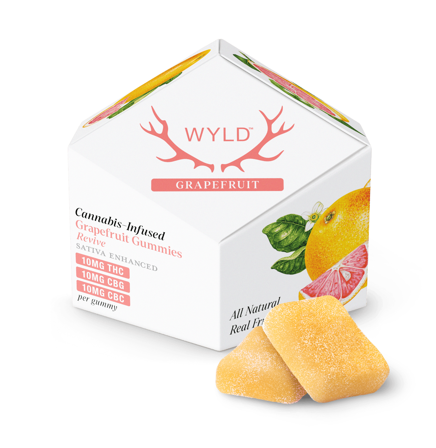 Grapefruit 1:1:1 THC:CBG:CBC Sativa Gummies | 100mg | 10ct | 10mg/ea