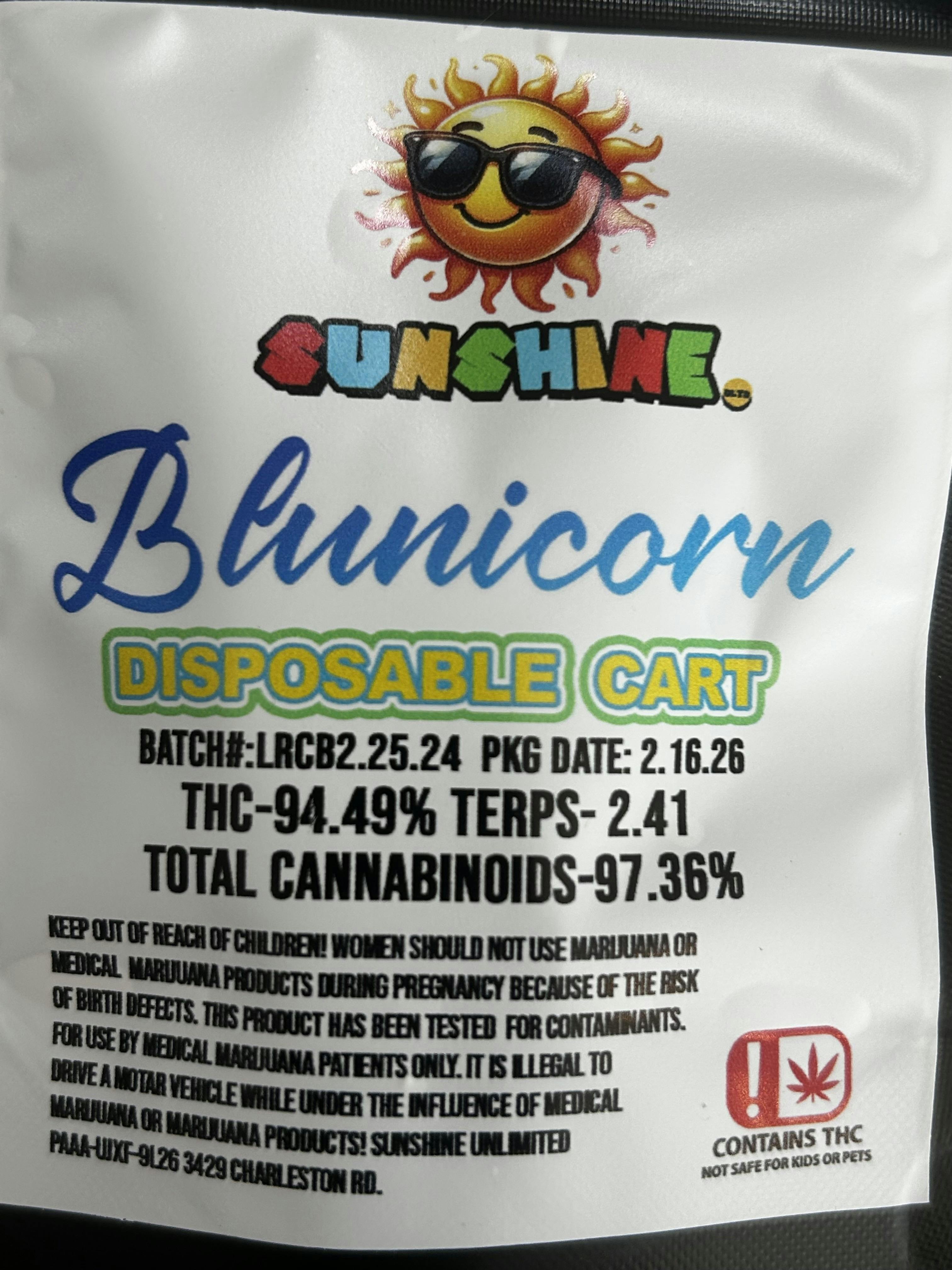 SU - Live Resin Disposable - Blunicorn - 1G