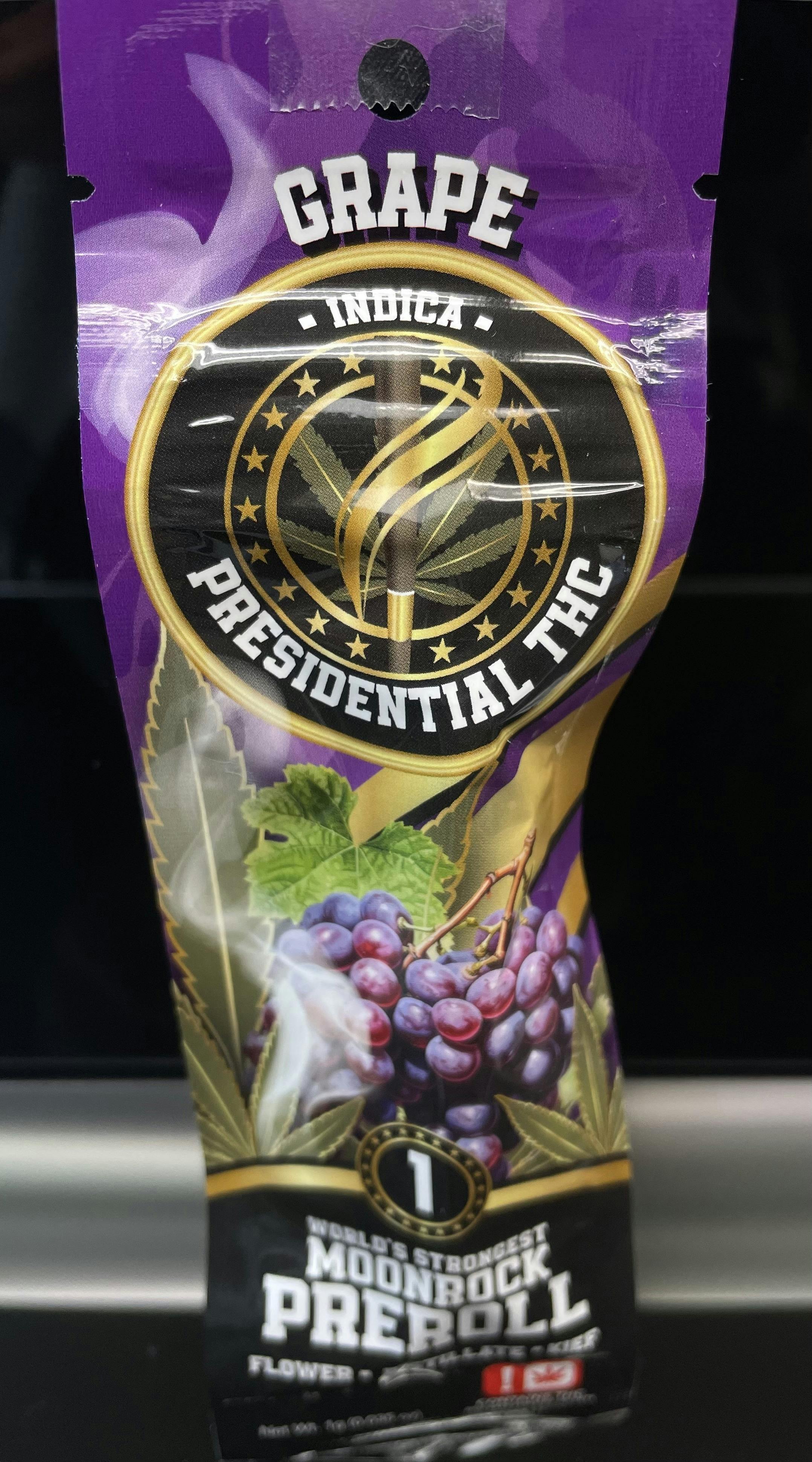 Grape | Moon Rock Preroll Infused Joint | 1g by Presidential THC