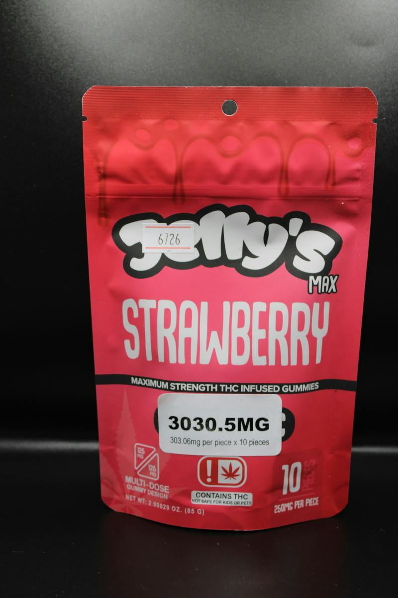 Jelly’s Max - Strawberry - 2500MG Gummies | Gummies | 10pk | 303.06mg/ea