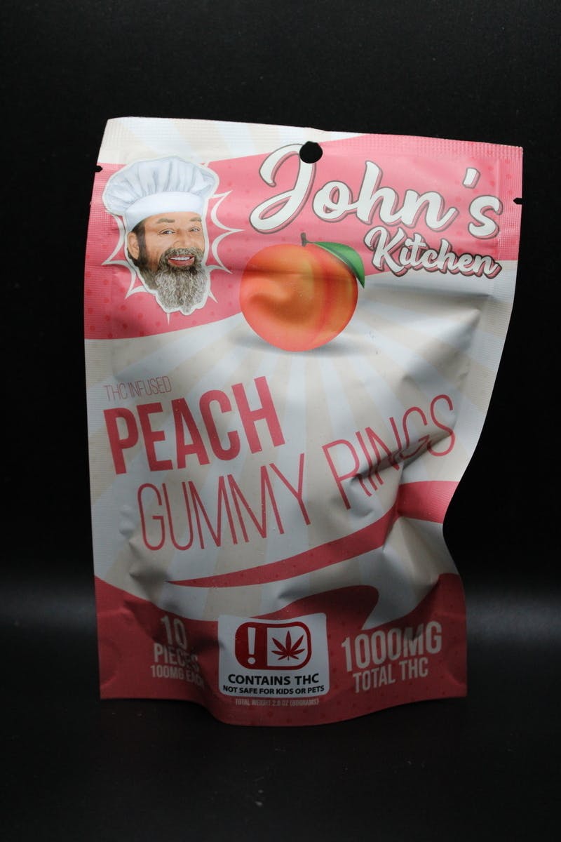 Peach Gummy Rings | Gummies | 10pk | 100mg/ea by JKJ Processing