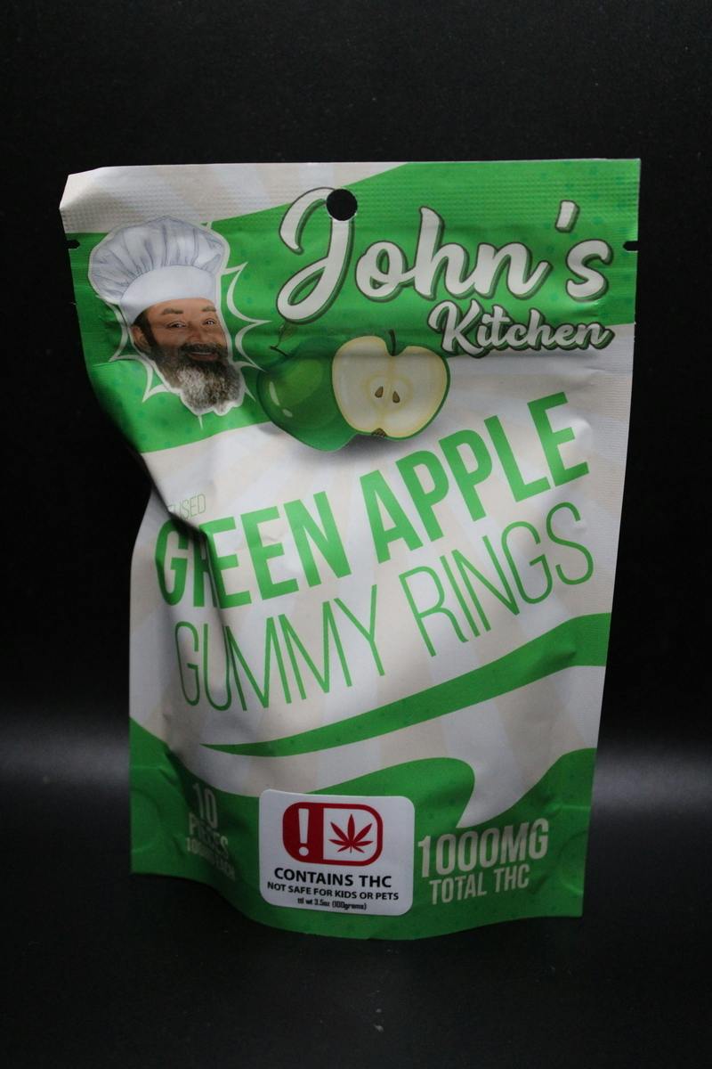 Green Apple Gummy Rings | Gummies | 10pk | 100mg/ea by JKJ Processing
