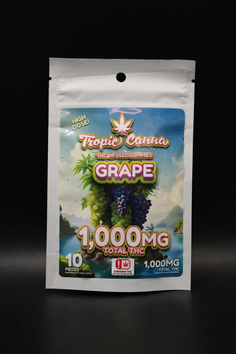 Tropic Canna - Grape - 1000MG Gummies (TAXES INCLUDED)