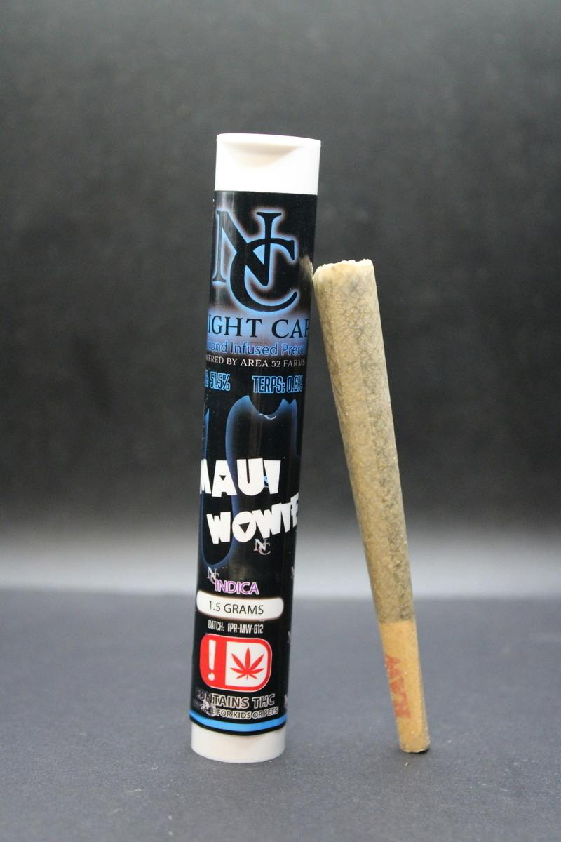 Night Caps - Maui Wowie - 1.5G Diamond Infused Pre Roll