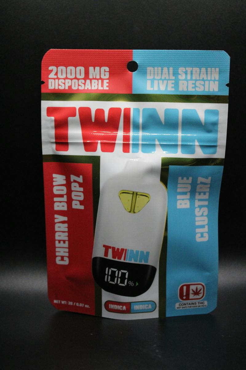 Twinn - Cherry Blow Pop x Blue Clusters - 2G Dual Live Resin Disposable