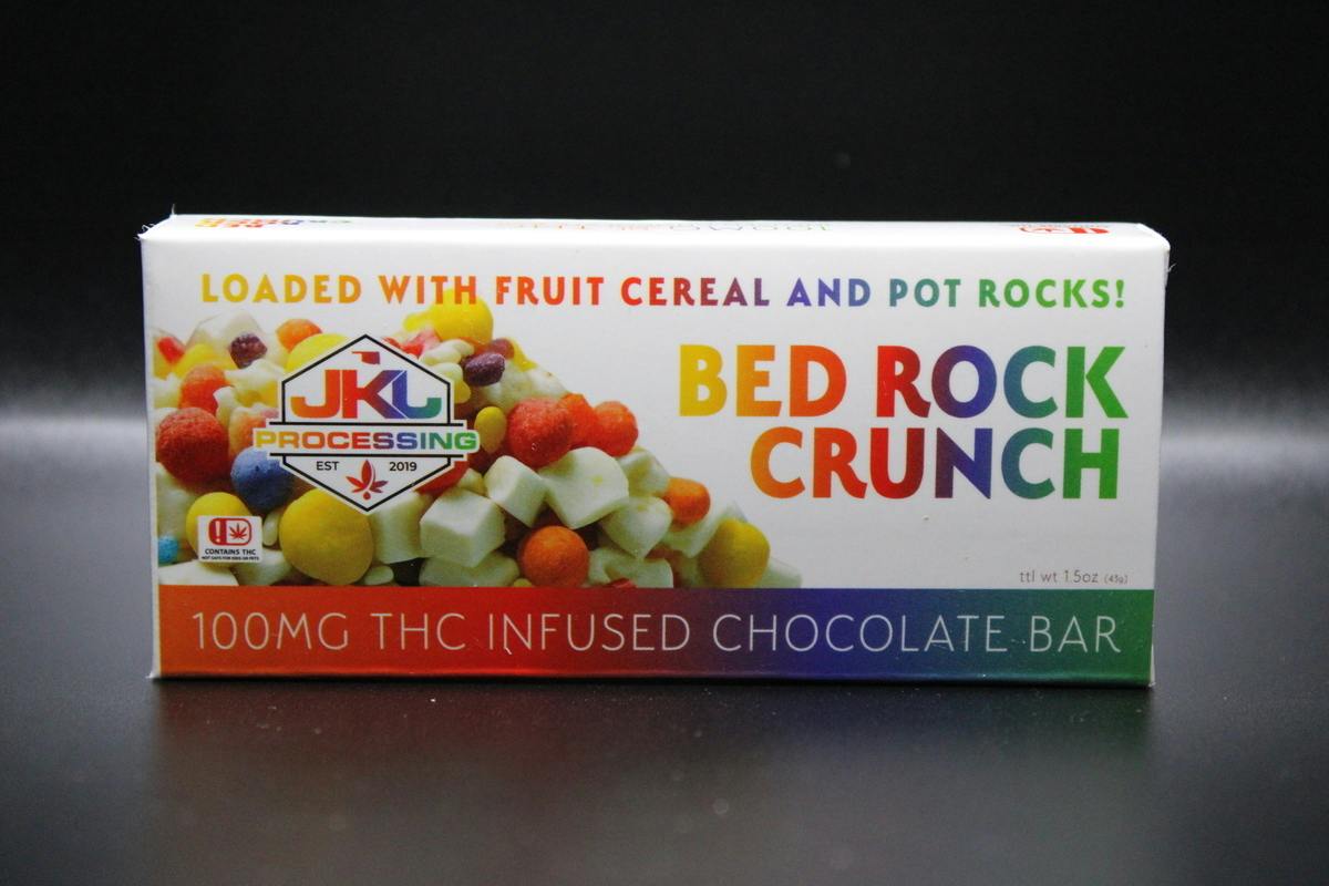 Bed Rock Crunch Chocolate Bar | Chocolates | 100mg/ea by JKJ Processing