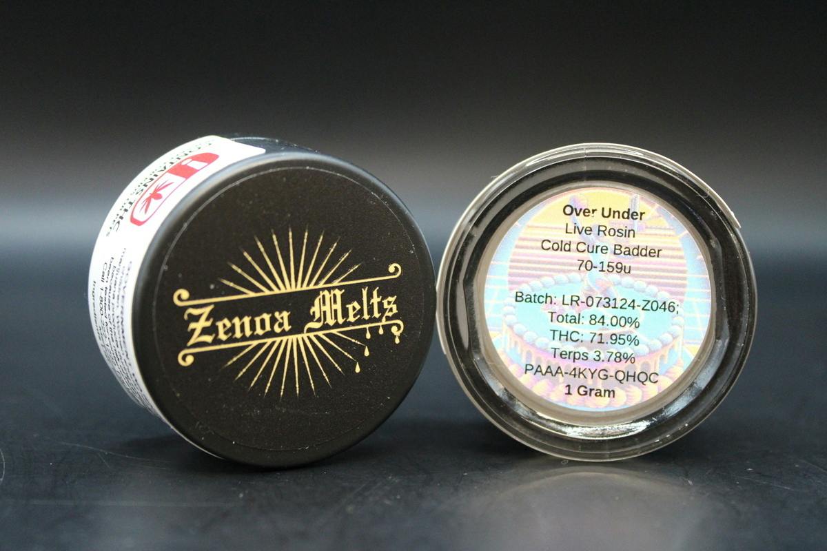 Zenoa - Over Under - 1G Live Hash Rosin Concentrate Jar