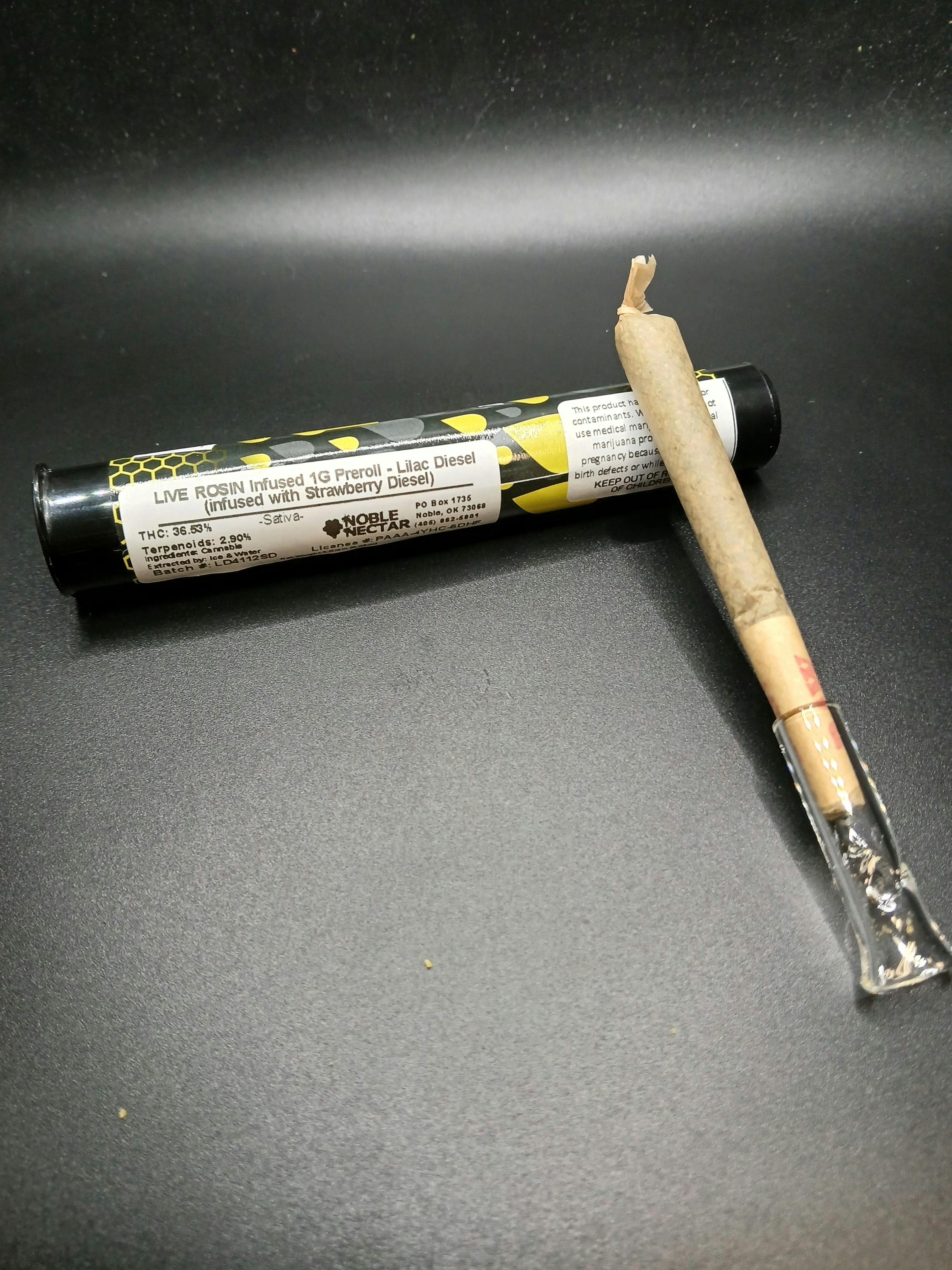 Noble Nectar - Lilac Diesel - 1G Live Rosin Infused Pre Roll