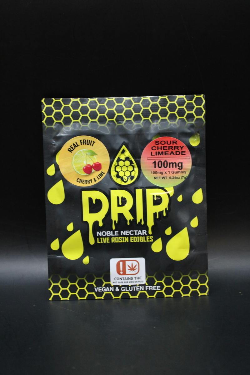 Noble Nectar Drip - Sour Cherry Limeade - 100MG Live Rosin Single Gummy (TAXES INCLUDED) at Jungle House Dispensary