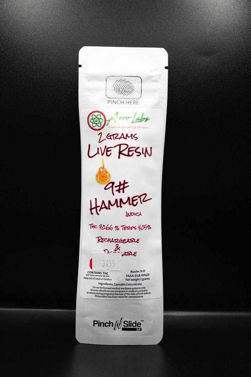Aero Labs - 9# Hammer - 2G Live Resin Disposable