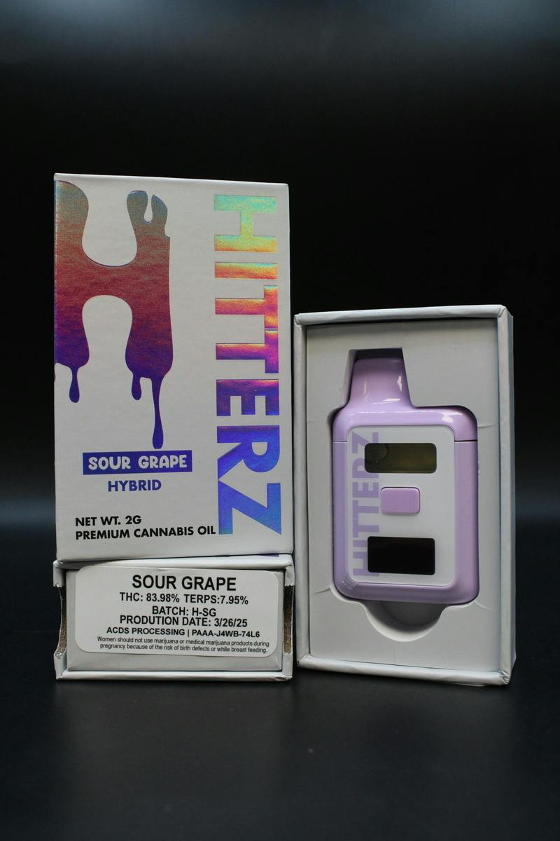Hitterz - Sour Grape - 2G Disposable (TAXES INCLUDED)