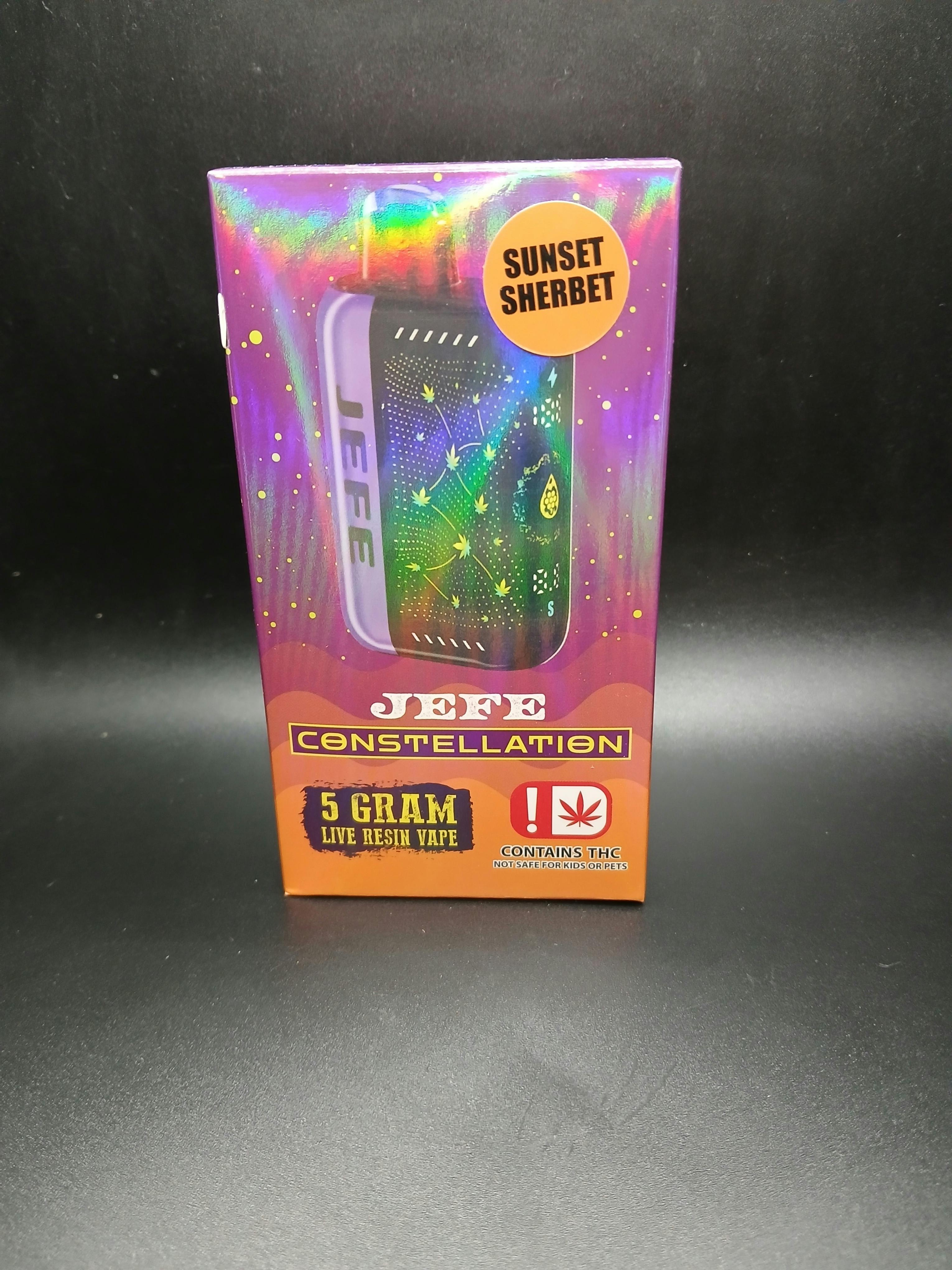 Jefe - Sunset Sherbet - 5G Live Resin Constellation Disposable